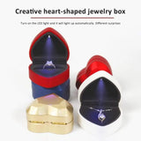 Light Ring Box Jewelry Earring Necklace Case Propose Wedding Ring Holder Case