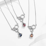 Little Bee Necklace Silver Plate Zircon Hollow Pendant Diamond Retro Necklace