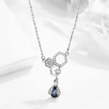 Little Bee Necklace Silver Plate Zircon Hollow Pendant Diamond Retro Necklace