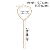 Long Tassel Rhinestone Choker Necklace for Women