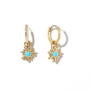 Heart Butterfly Flower Pendant Earrings for Women Huggie Hoop Jewelry