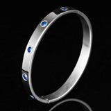 Stainless Steel Crystal Cuff Bracelet Bangle Couple Bracelet