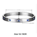 Stainless Steel Crystal Cuff Bracelet Bangle Couple Bracelet