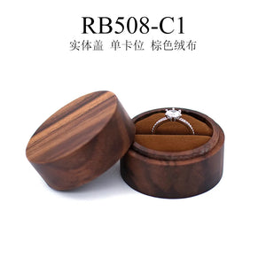 Wood Proposal Ring Necklace Jewelry Storage Case For Package Earring Bracelet