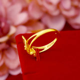 Luan Flower Rings 24K Plated Ethnic Exaggerated Ring for Dubai Women