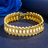 24K Gold Bangle Bracelet for Men, Wedding Engagement Party Jewelry