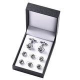 Vintage Cufflinks Shirt Studs Set Gift Box