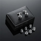 Vintage Cufflinks Shirt Studs Set Gift Box