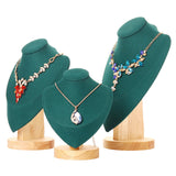Wooden Base Necklace Jewelry Display Stand