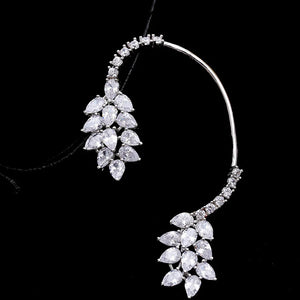 Zirconia Ear Cuff Women Crystal Clip Earrings for Party Wedding AE619