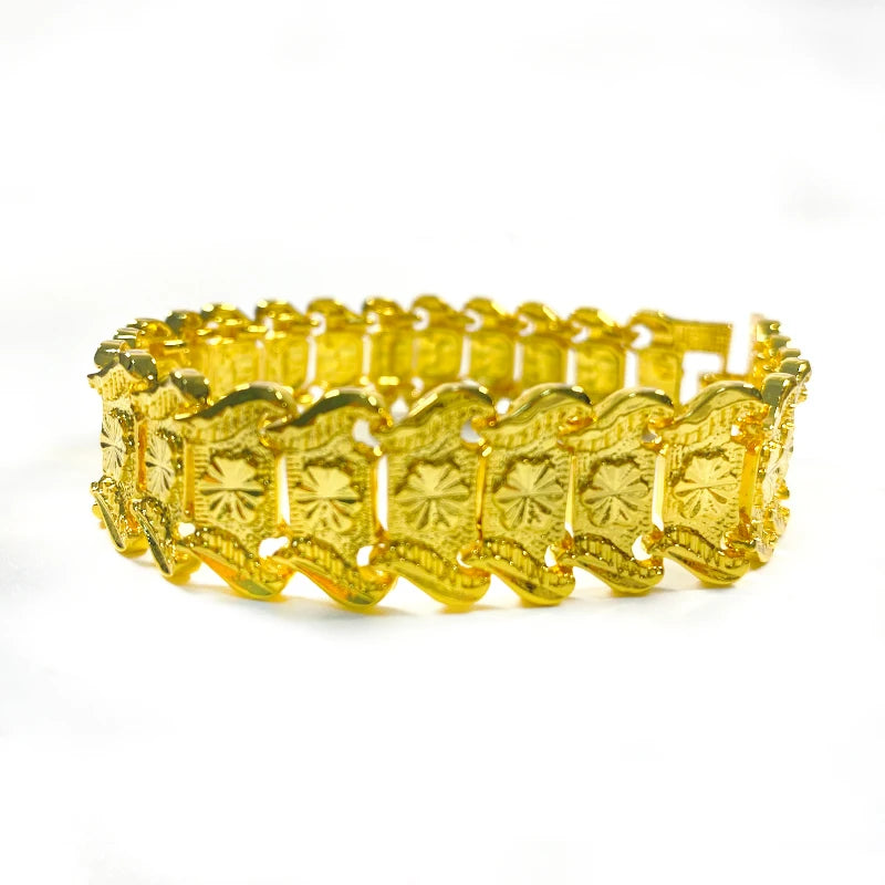 Men Bracelet African Wide Bangle Chain Bracelet for Women