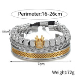 Men Bracelet Set 3 Pcs Handweaven Thread Braclet Boyfriend Gift Bangle