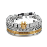 Men Bracelet Set 3 Pcs Handweaven Thread Braclet Boyfriend Gift Bangle