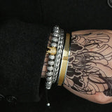 Men Bracelet Set 3 Pcs Handweaven Thread Braclet Boyfriend Gift Bangle