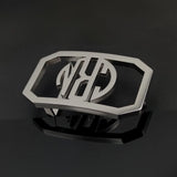 Men's Monogram Belt Buckle High Stainless Steel Personalized Letter Logo