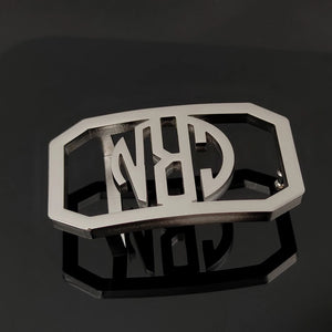 Men's Monogram Belt Buckle High Stainless Steel Personalized Letter Logo