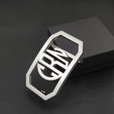 Men's Monogram Belt Buckle High Stainless Steel Personalized Letter Logo