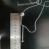 Metal Ball Pendant Stainless Steel Necklace Clavicle Chain Gift