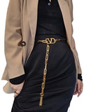 Metal Chain Belt For Women Waist Chain Dress Decorative Waistband