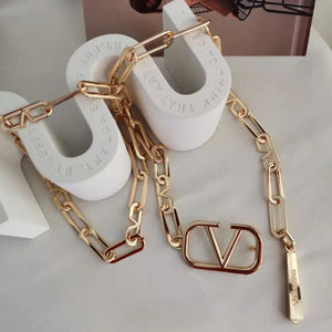 Metal Chain Belt For Women Waist Chain Dress Decorative Waistband
