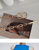 Metal Chain Belt For Women Waist Chain Dress Decorative Waistband
