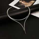Metal Torques Necklaces For Women Punk Charm Alloy Collar Statement Necklace