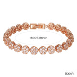 Micro Pave Tennis Bangles AAA Zircon Hip Hop Jewelry Round Wedding