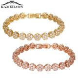 Micro Pave Tennis Bangles AAA Zircon Hip Hop Jewelry Round Wedding