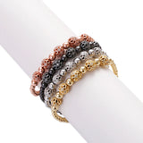 Micro Zircon Beads Charm Bracelet Men Adjustable Bracelets Couple Jewelry Gift