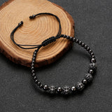 Micro Zircon Beads Charm Bracelet Men Adjustable Bracelets Couple Jewelry Gift