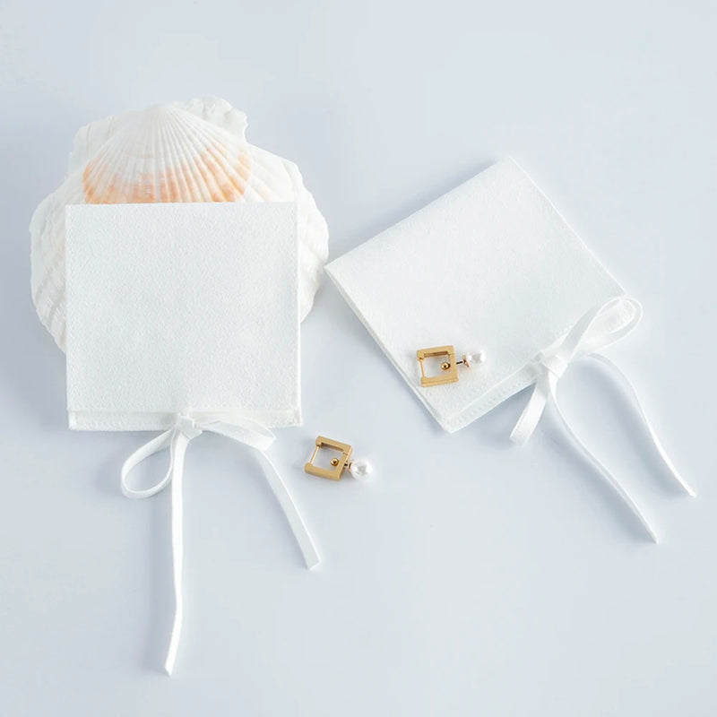 Microfiber Suede Gift Bag Velvet Ribbon Envelope Pouch