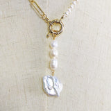 Natural Pearls Necklace Statement Wedding Irregular Pearl Pendant Punk Collares