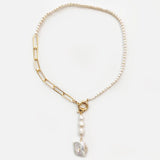 Natural Pearls Necklace Statement Wedding Irregular Pearl Pendant Punk Collares