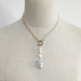 Natural Pearls Necklace Statement Wedding Irregular Pearl Pendant Punk Collares