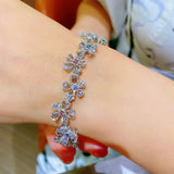 Moissanite Diamonds Chain Bracelet 18k Filled Bijoux