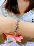 Moissanite Diamonds Chain Bracelet 18k Filled Bijoux