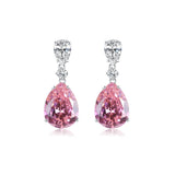 Morganite Gemstone Stud Earrings 925 Sterling Silver Pink Stone Fine Jewelry