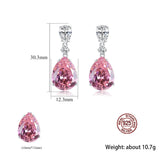 Morganite Gemstone Stud Earrings 925 Sterling Silver Pink Stone Fine Jewelry