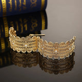 Moroccan Hollow Floral Cuff Bangle
