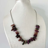 Multi-Color Tourmaline Necklace Natural Gem Stone Women Wedding Love