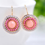 Rhinestone Crystal Clip Earrings Golden Jewelry Women Christmas Gift