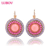 Rhinestone Crystal Clip Earrings Golden Jewelry Women Christmas Gift