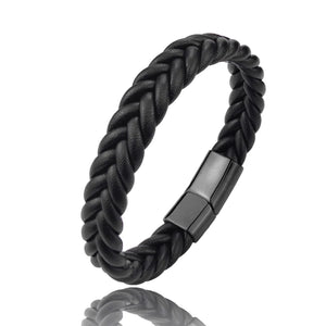 Multicolor Wax Rope Winding Men's Leather Bracelet