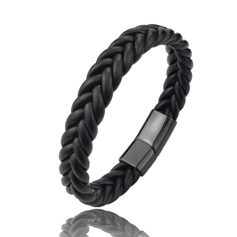 Multicolor Wax Rope Winding Men's Leather Bracelet
