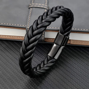 Multicolor Wax Rope Winding Men's Leather Bracelet