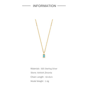 925 Silver Turquoise Pendant Necklace