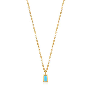 925 Silver Turquoise Pendant Necklace