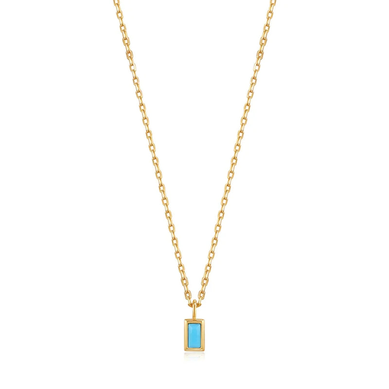 925 Silver Turquoise Pendant Necklace
