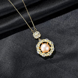 Freshwater Pearl Pendant Necklace 925 Sterling Silver Chain