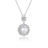 Freshwater Pearl Pendant Necklace 925 Sterling Silver Chain
